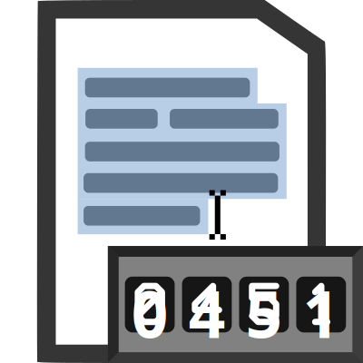 Text Document Word Count Icon clipart