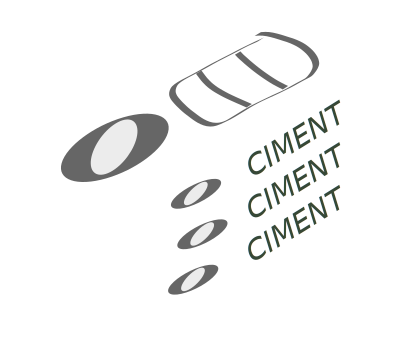 Three sacks of cement clipart