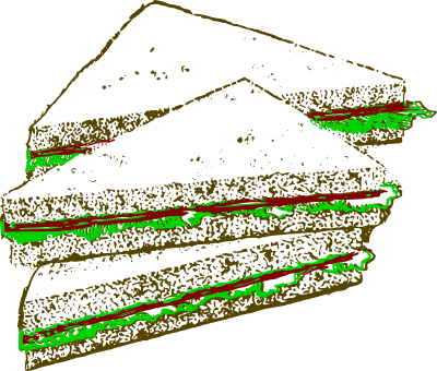 Three Sandwiches clipart