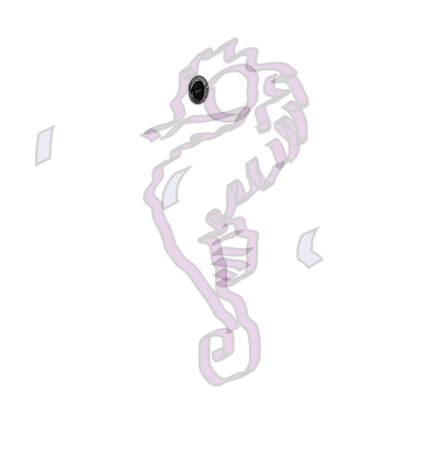 Three seahorses clipart