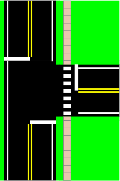 Three Way Intersection clipart