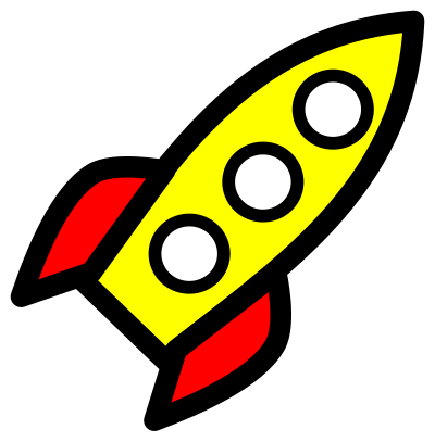 Three Window Rocket clipart