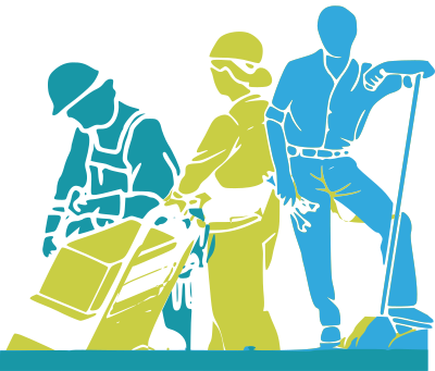 Three Workers clipart