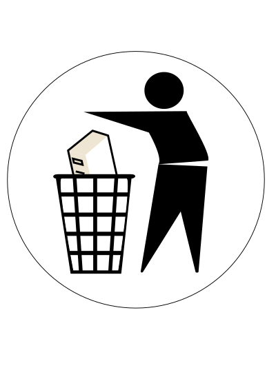 Throw computer away clipart