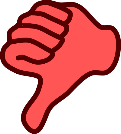 Thumb Down clipart