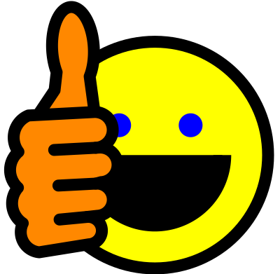 Thumbs up smiley clipart