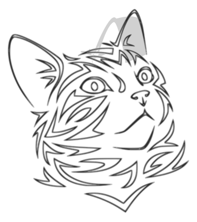 Tribal-Kitten remix clipart
