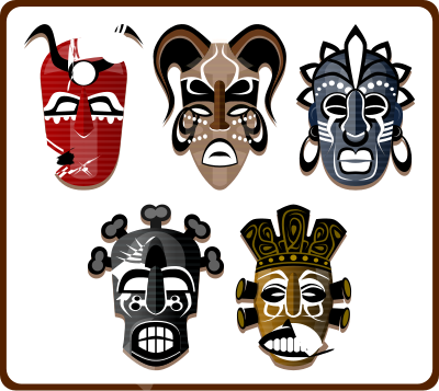 Tribal Masks clipart