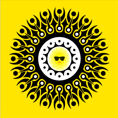 Tribal Sun Shield (Yellow) clipart