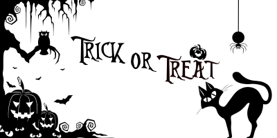Trick Or Treat Halloween Silhouette clipart