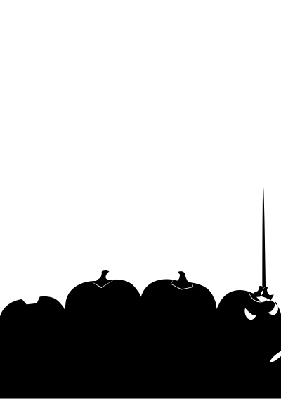 Trick or Treat with Jack-o-lanterns Card clipart