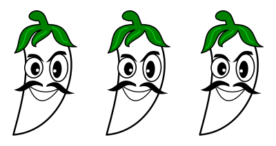 Tricolor Chillies clipart