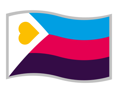 Tricolor polyamory pride flag clipart