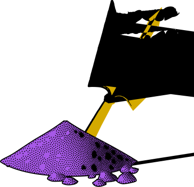 Trident and Powder - Colour Remix clipart