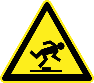 Trip Hazard Warning Sign clipart