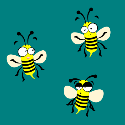 Triple bee clipart