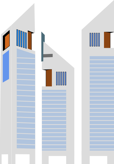 Triple Buildings clipart