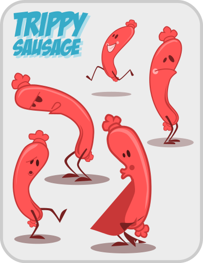 Trippy sausage clipart