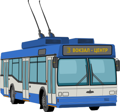Trolleybus clipart