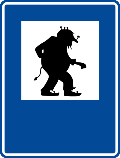 Trolling here sign clipart