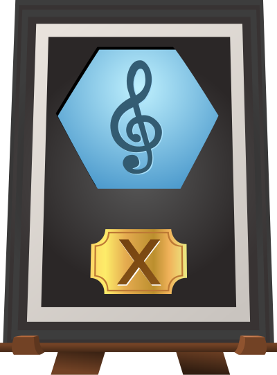 Trophy Music X Shiny clipart