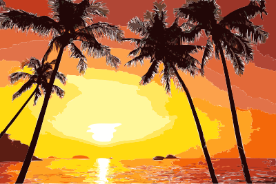 Tropical Sunset clipart