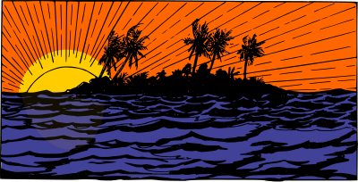 Tropical Sunset clipart
