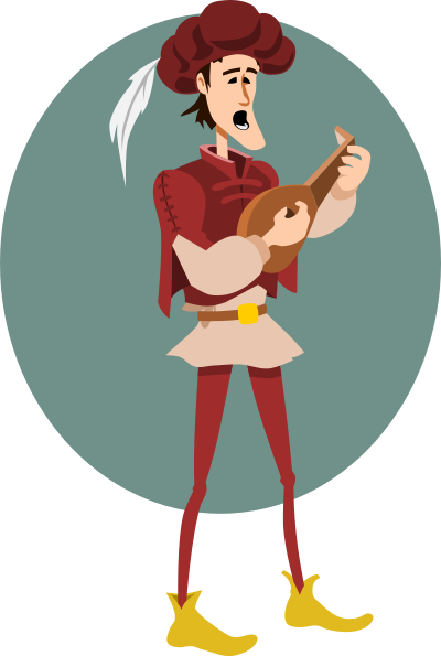 Troubadour clipart