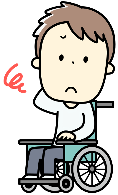 Troubled Wheelchair Guy clipart