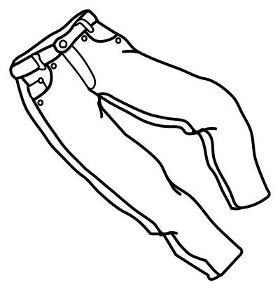 Trousers - lineart clipart