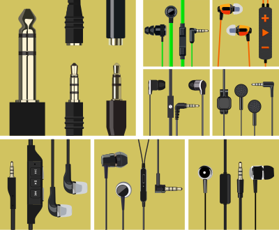 TRRS headsets and connectors by Rones clipart