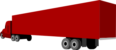 Truck and trailer clipart