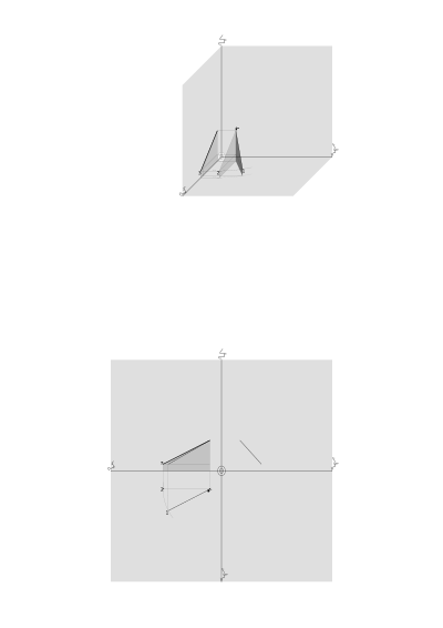 True Length of a Line by Rotating its Projection clipart