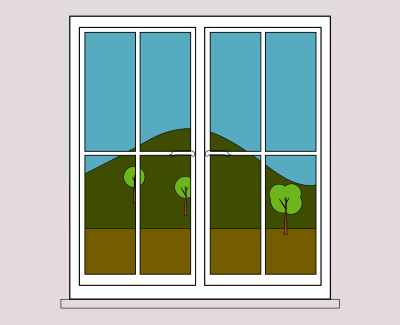 Truly transparent window clipart