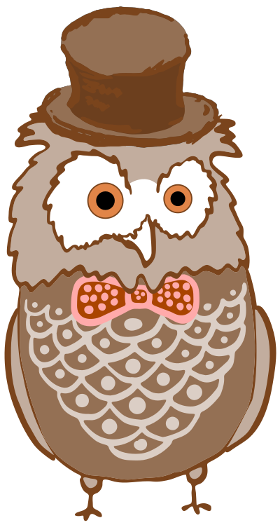 Truly Well Dressed Owl clipart