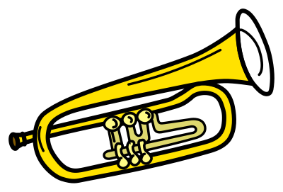 Trumpet coloured clipart
