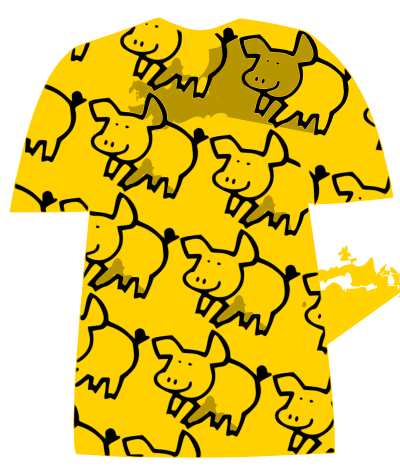 Tshirt-with-pig-pattern clipart