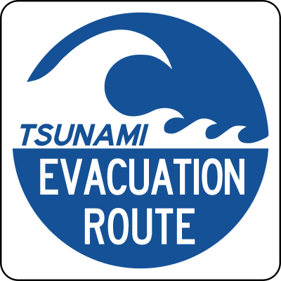 Tsunami Evacuation Route clipart