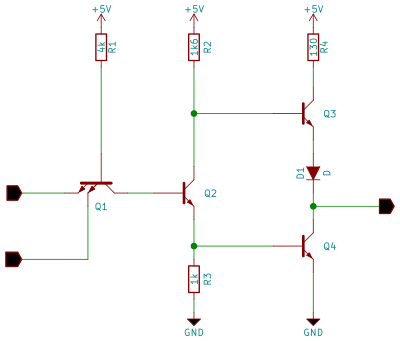 TTL 7400 internal circuit clipart