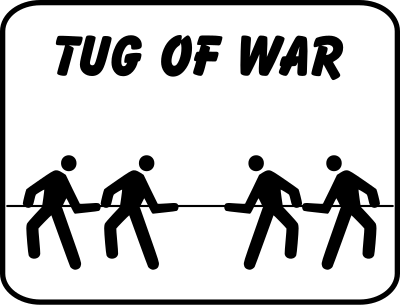 Tug of war sign clipart