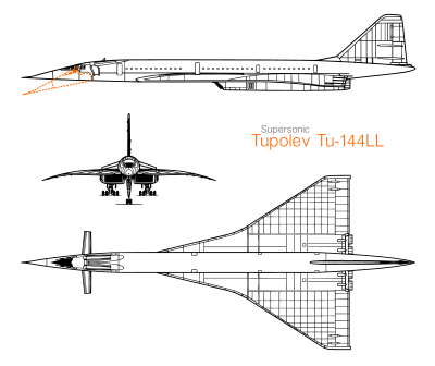 Tupolev Tu-144LL clipart