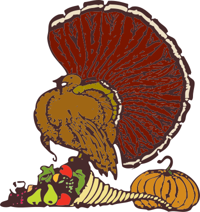 Turkey and harvest clipart
