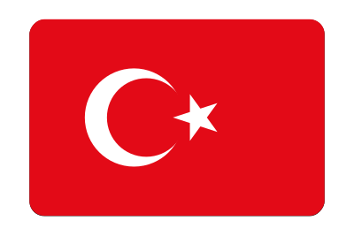 Turkey flag (bevelled) clipart