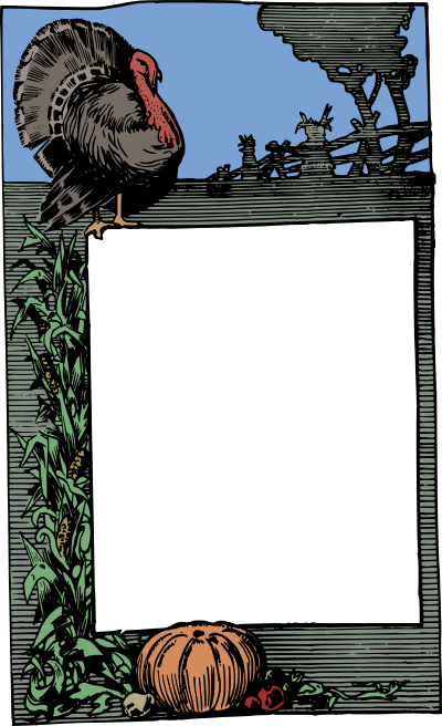Turkey Frame - Colour Remix clipart