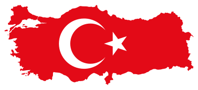 Turkey Map Flag clipart