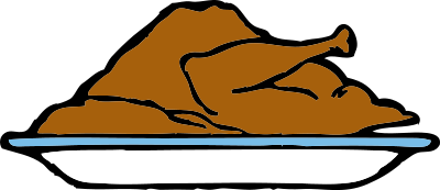 Turkey platter clipart