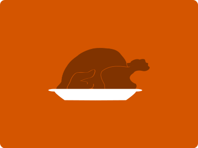 Turkey Platter Minimal clipart