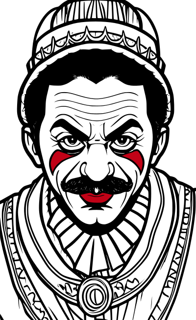 Turkish clown clipart