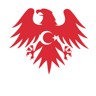 Turkish flag heraldic eagle clipart