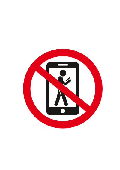 Turn cell phones off or no selfies sign clipart